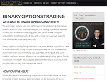 Tablet Screenshot of binaryoptionsu.com
